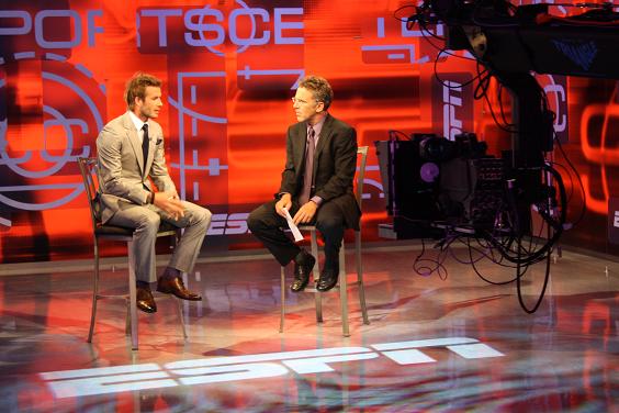 David Beckham with Neil Everett
