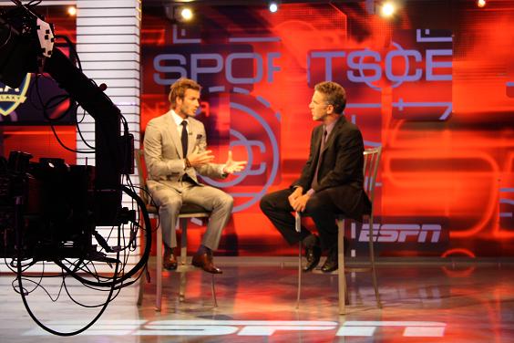 David Beckham with Neil Everett