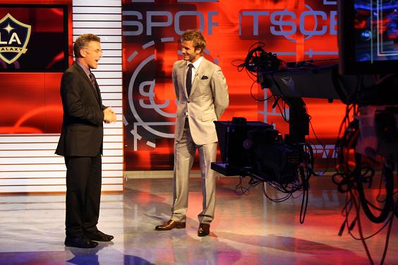 David Beckham with Neil Everett