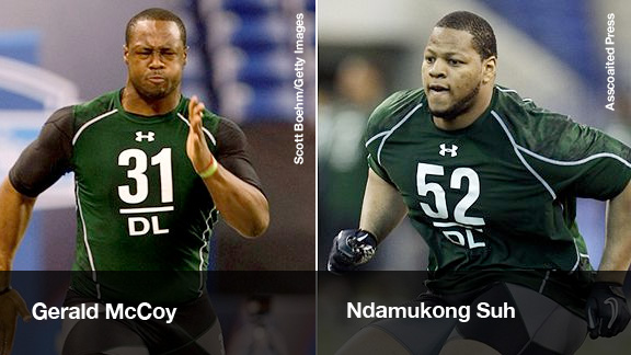 Ndamukong Suh wearing No. 93, just like Gerald McCoy