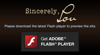Please get the latest version of Adobe Flash Player to view the site.