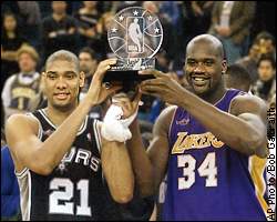 Tim Duncan, Shaquille O'Neal