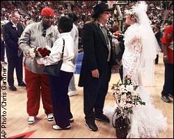 a halftime wedding