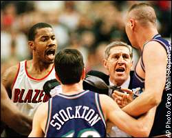 Jerry Sloan, John Stockton, Greg Ostertag