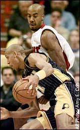 Reggie Miller and Bruce Bowen