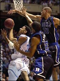 Jason Capel, Chris Carrawell, Shane Battier